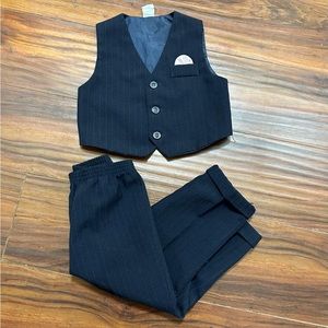 24 months suit, toddler navy blue vest and pants, toddler dress up set